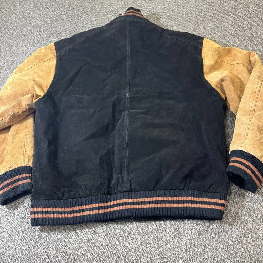 Vintage Suede Leather Arizona Jean Company Jacket Bomber Size Medium M